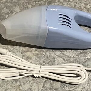 Compact Blue and White Handheld Vacuum